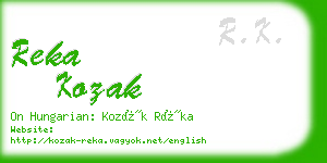 reka kozak business card